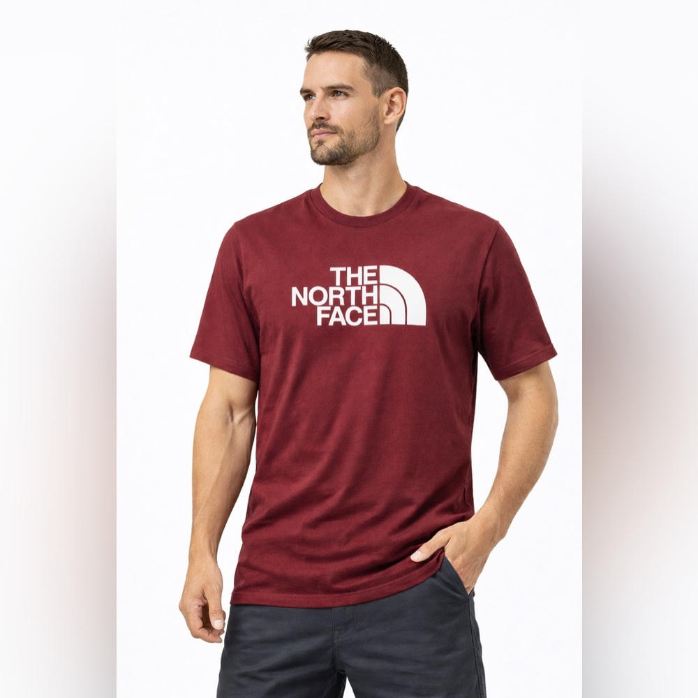 The North Face Burgundy Logo Graphic T-Shirt Men’s Large Outdoor Casual Tee